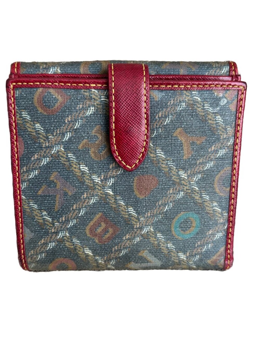 Vintage Dooney & Bourke Rope Lattice Bifold Wallet